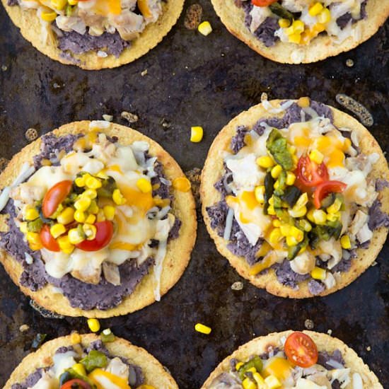 Poblano Chicken Tostadas