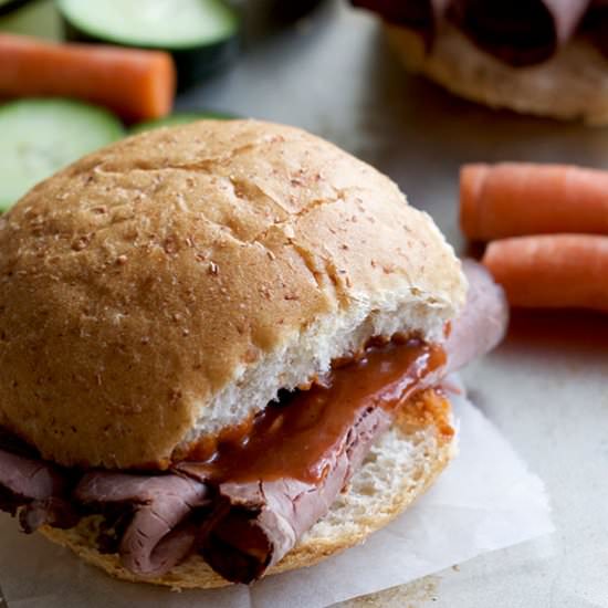 Cold BBQ Beef Sandwiches