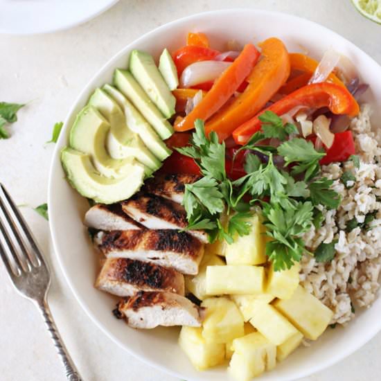 caribbean chicken bowls