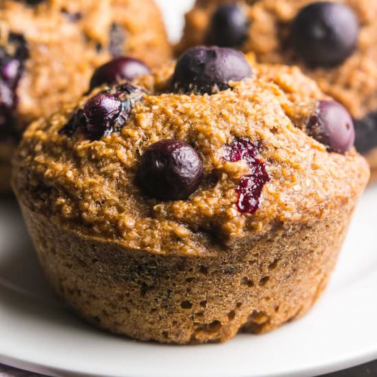 Blueberry Banana Bran Muffins