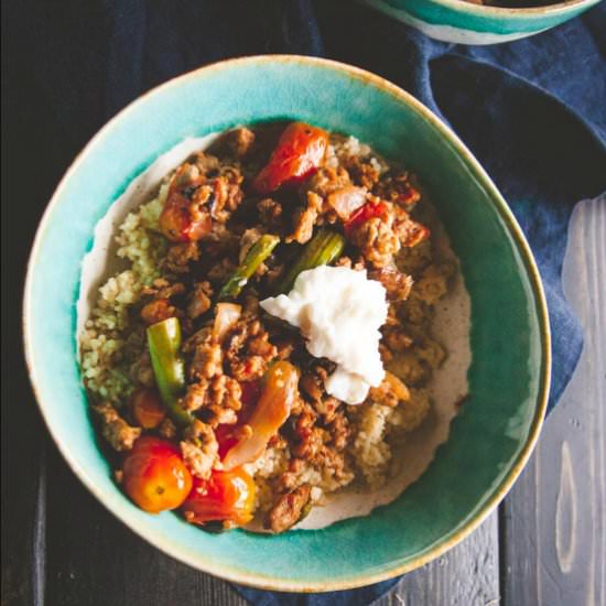 20 minute turkey couscous bowls