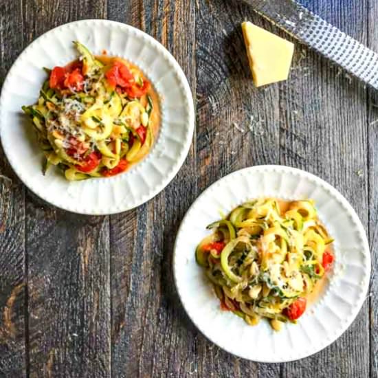 Lemon Parmesan Zucchini Noodles