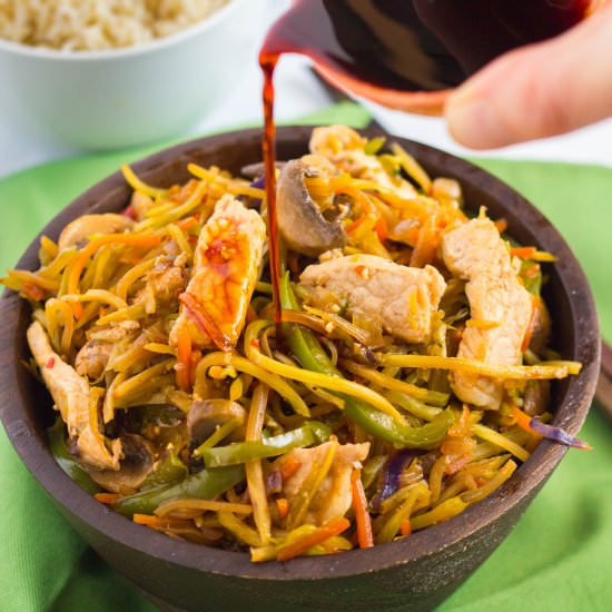 Pork and Broccoli Slaw Stir Fry