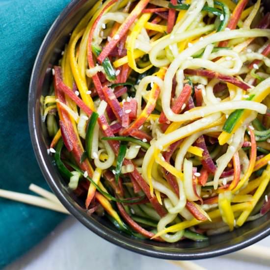 Asian Cucumber and Carrot Slaw