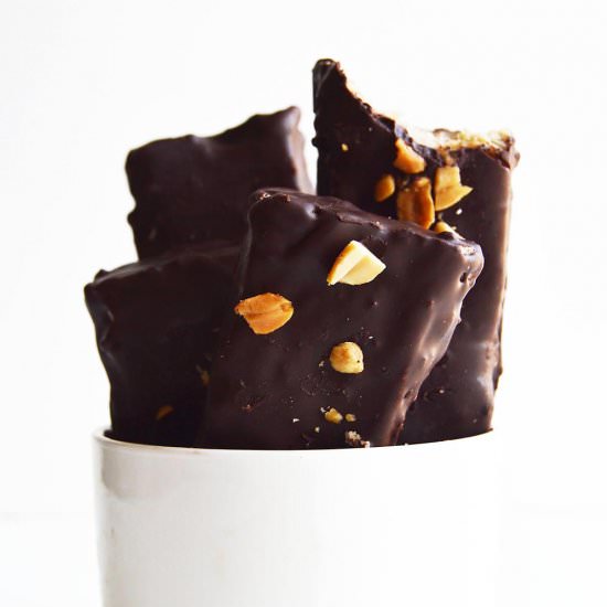 Vegan Nut & Caramel Chocolate Bars