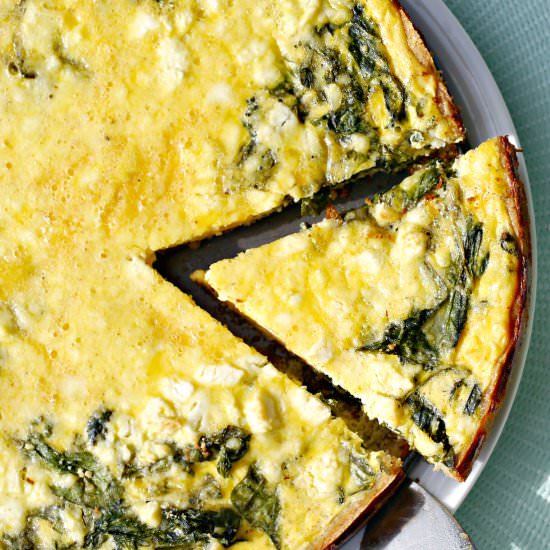 Grain Free Spinach and Feta Pie
