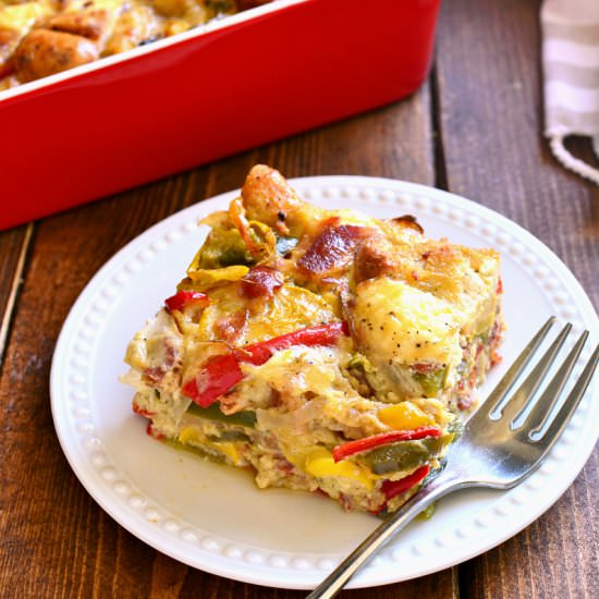 Summer Vegetable Breakfast Strata