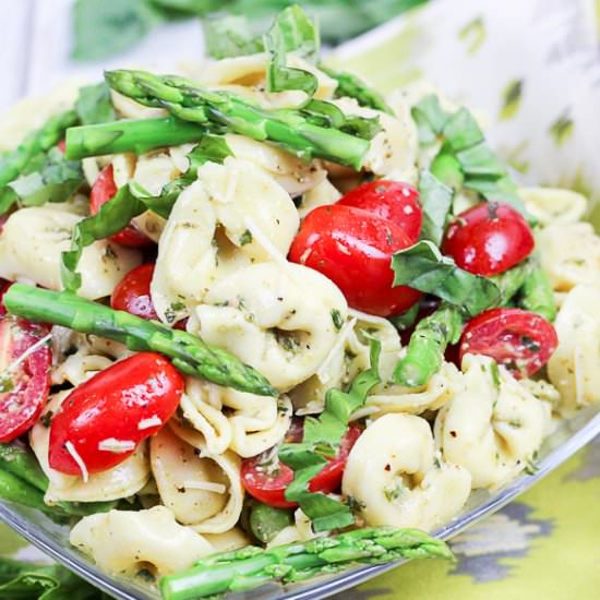 Easy Tortellini Salad with Pesto