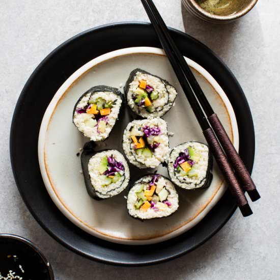 Cauliflower Rice Sushi Roll