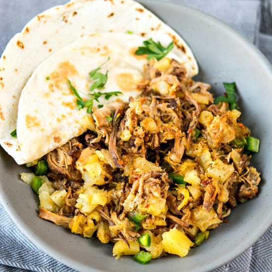 Lunch Crock Pineapple Pork Tacos