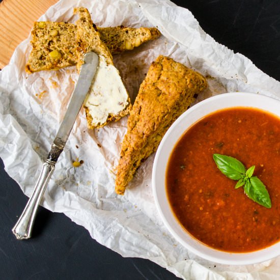 Sun Dried Tomato Scone Fingers