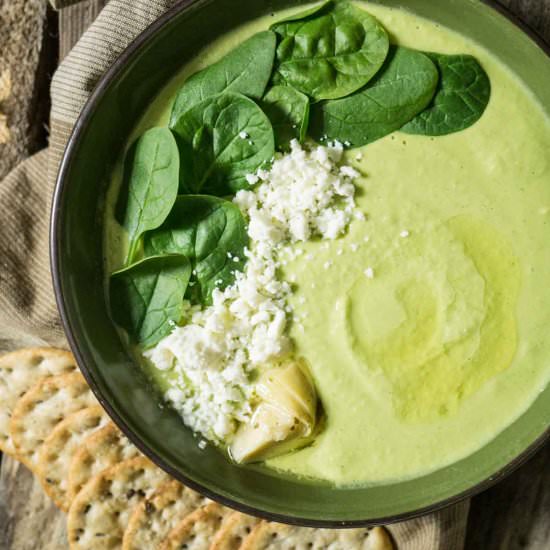 Spinach and Artichoke Hummus