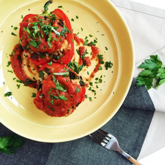 Vegan Italian Stuffed Peppers