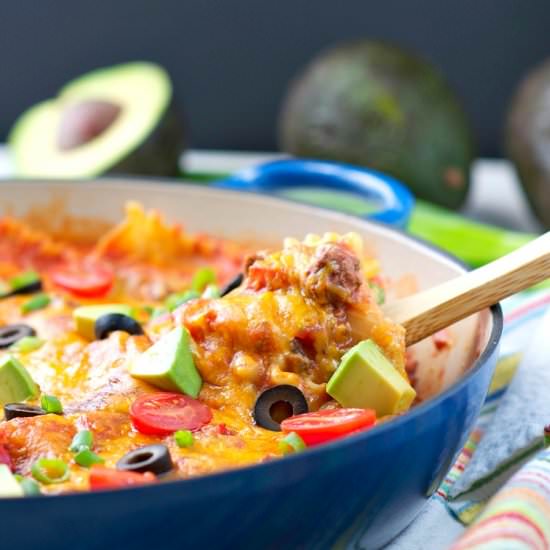 Skinny Mexican Skillet Lasagna