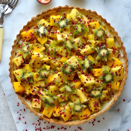 Tropical Fruit Coconut Tart