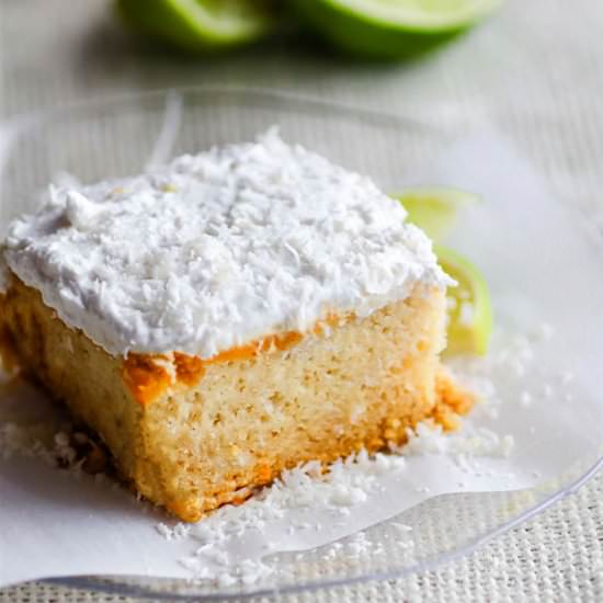 Lemon Lime Coconut Vegan Cake