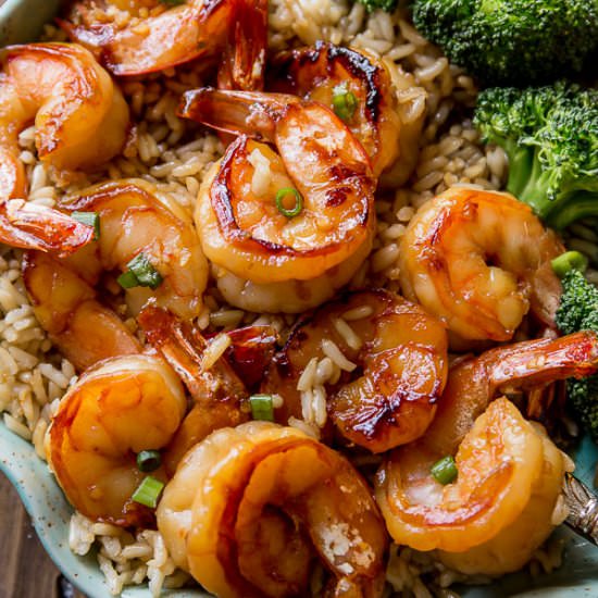 20 minute Honey Garlic Shrimp