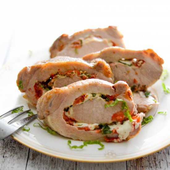 Caprese Stuffed Pork Loin
