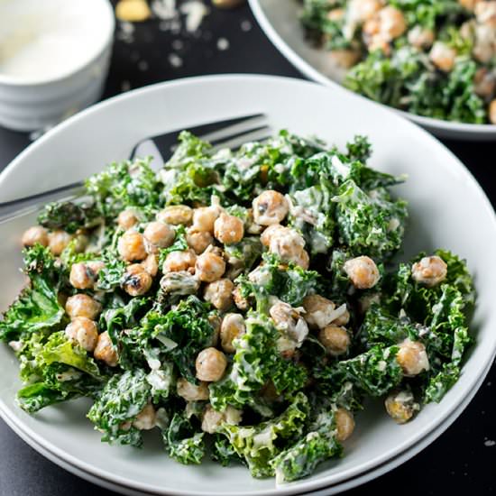 Healthy Charred Kale Salad