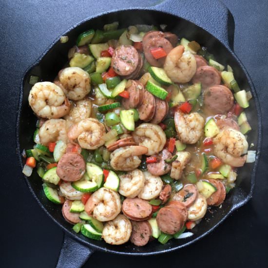 Shrimp and Sausage Skillet