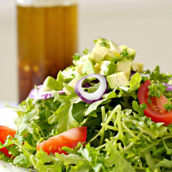 Kale Salad with Ginger Dressing