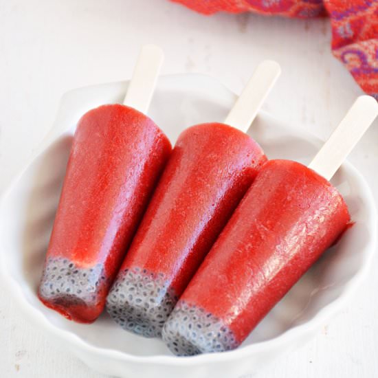 Strawberry Popsicles