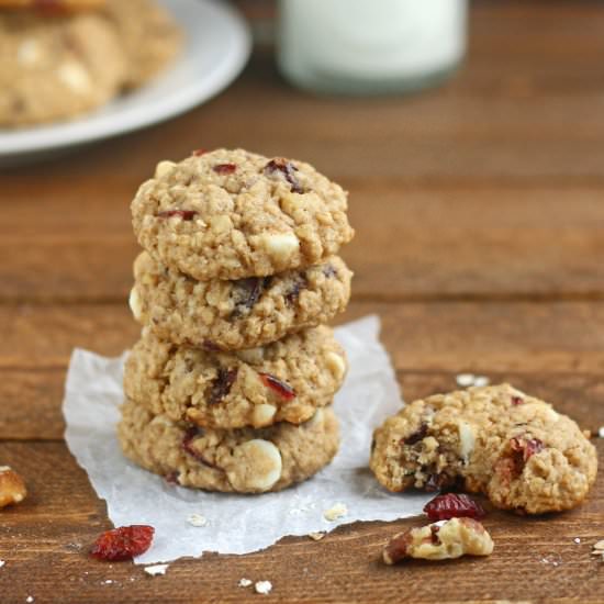White Chocolate Walnut Cranberry Cookies