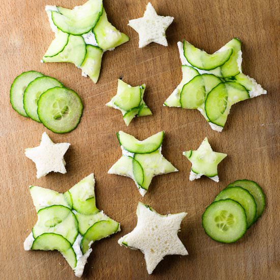 Cucumber Goat Cheese Sandwiches