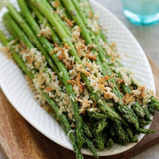 Asparagus Lemon Pamesan Breadcrumb