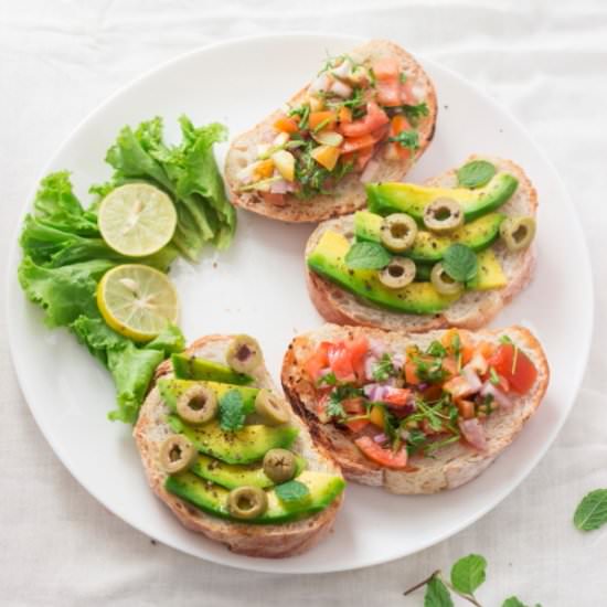 Breakfast Bruschetta Duo