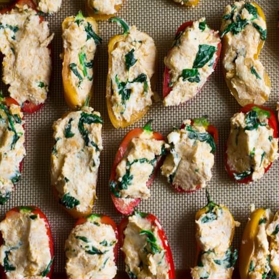 Spinach and Cheese Stuffed Peppers