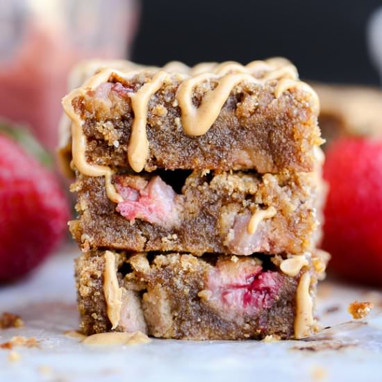 Peanut Butter & Jelly Blondies