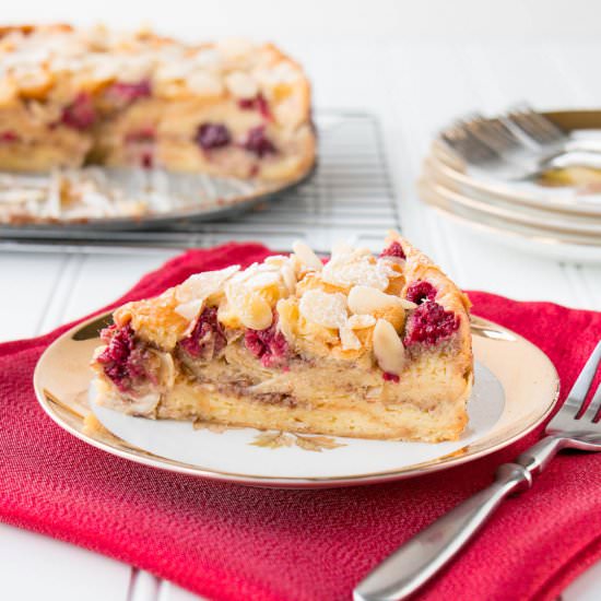 Almond Berry Croissant Cake