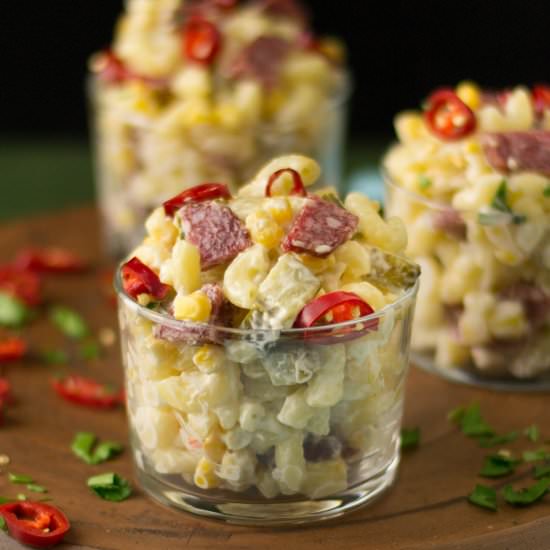 creamy salami pasta salad