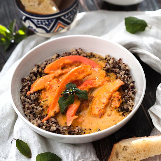 Papaya Quinoa Curry w/ Coconut Milk