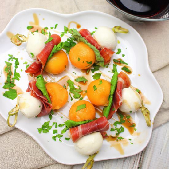 Melon Tapas w Serrano Ham & Cheese