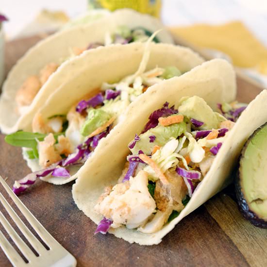 Paleo Fish Tacos and Coleslaw