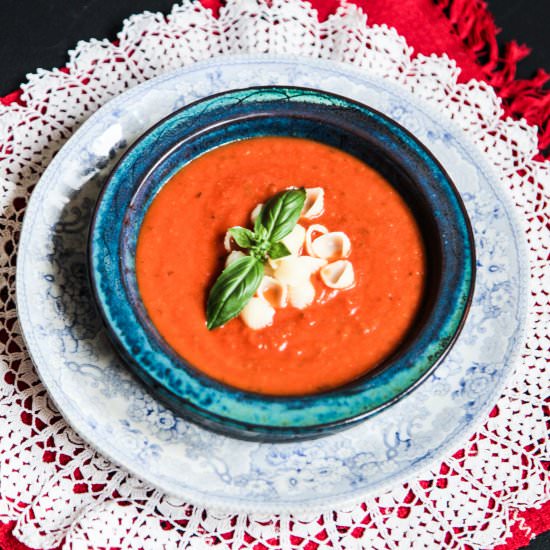 Quick Tomato and Basil Soup