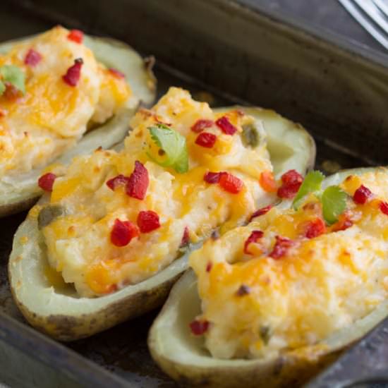 Twice Baked Pimento Cheese Potatoes