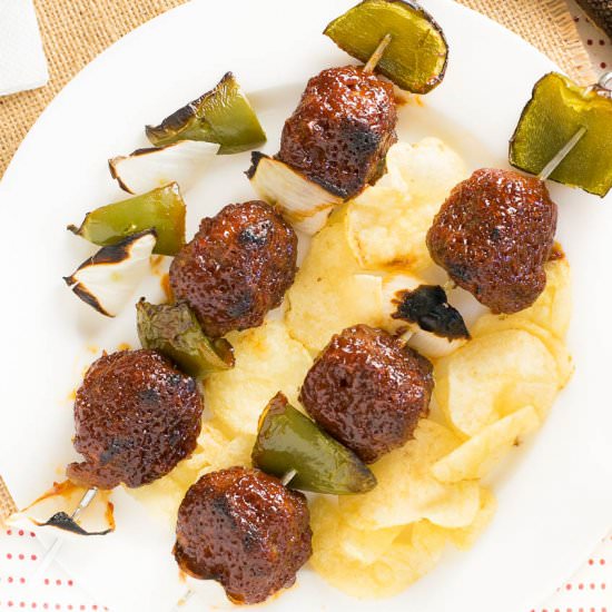 BBQ Meatball Kabob