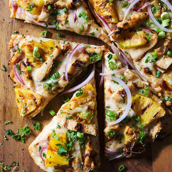 Grilled Hawaiian Chicken Pizza