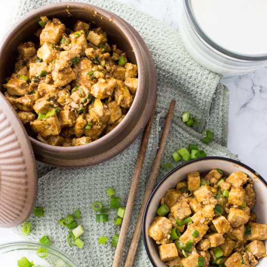 Spicy tofu skillet