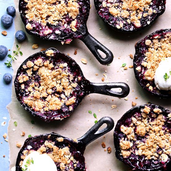 Blueberry Skillet Crumbles