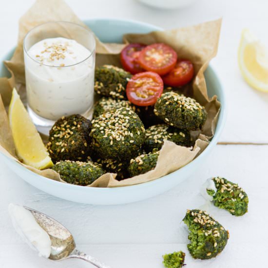 Fried Green Falafel