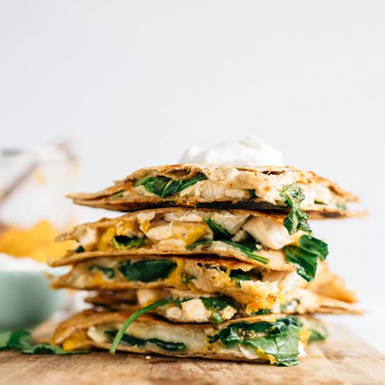 Chicken Quesadilla with Apricot