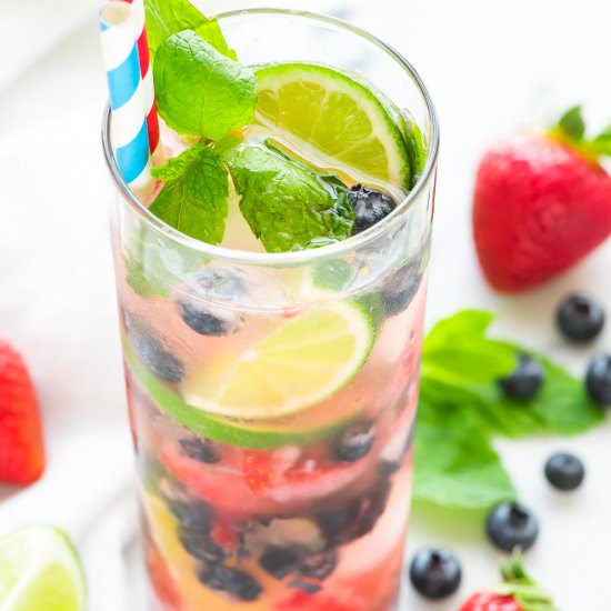 Blueberry Strawberry Mojito