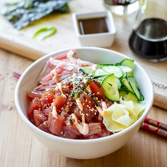 Poke Bowl with Spicy Tuna