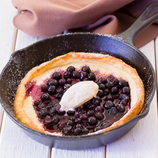 Blueberry Dutch Baby Pancake