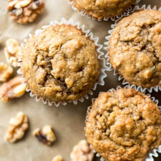 Whole Wheat Banana Muffins