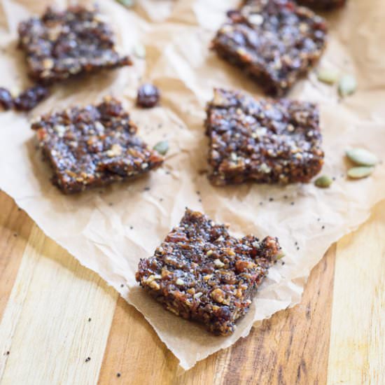 Poppy Seed & Date Energy Squares